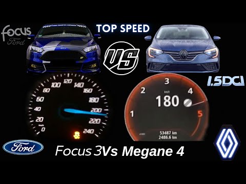 Ford Focus 1.5 Tdci 120 Hp PowerShift VS Renault Megane 4 1.5 Dci 110 Hp Top speed acceleration test