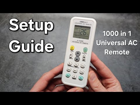 Part of a video titled Setting Universal AC Remote Control - K 1028E - First Time Setup