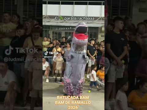 BATUCADA BAM BAM EL DINOSAURIO ESTUVO EN LOS CARNAVALES DE RAMALLO 14/02/2026👏👏🥁🎉#ramallo #batucada