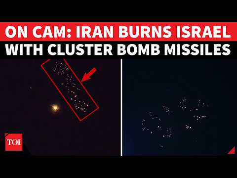 ON CAM: Iran DEMOLISHES Tel Aviv With Huge Cluster Bomb Attack; Missiles Smash Israeli Defences