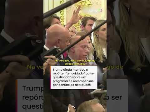 Trump manda jornalista ficar ‘quieto’ e chama profissional de ‘doente’ #shorts