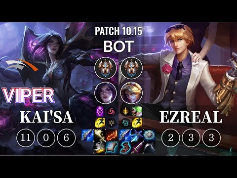 HLE Viper Kai'Sa vs Ezreal Bot - KR Patch 10.15