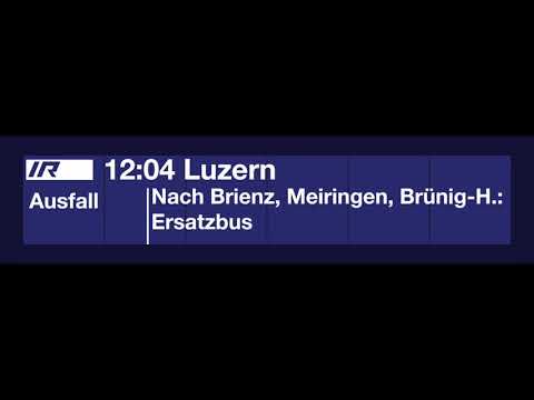 SBB TTS Durchsage - Ausfallmeldung zum IR nach Luzern, Lawinengefahr