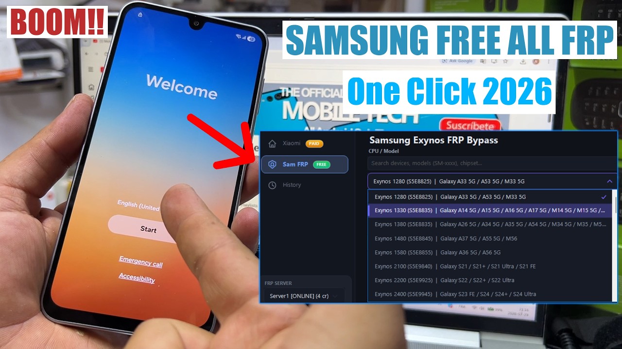 Samsung frp bypass 2026, Android 15/16/  | Samsung FRP Tool Exynos