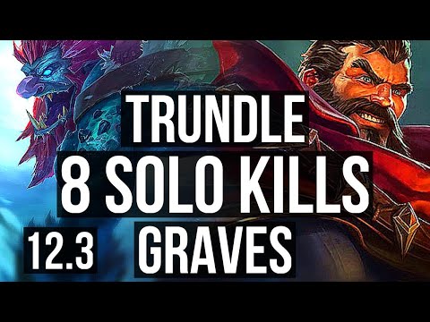 TRUNDLE vs GRAVES (TOP) (DEFEAT) | 8 solo kills, 800K mastery, Dominating | KR Diamond | 12.3