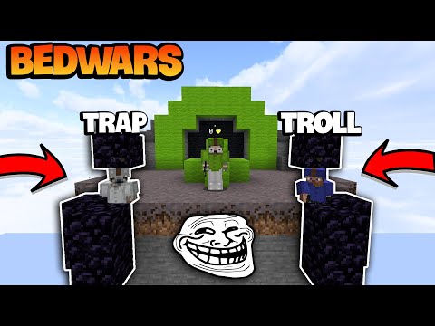 ULTIMATE BEDWARS TROLLS: TRAPPED ENEMIES & CRAZY END! *EPIC KHANGG MINECRAFT PvP*