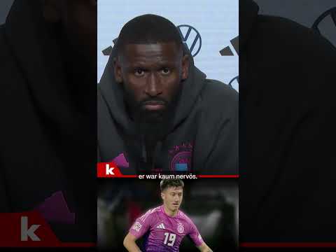 Video Thumbnail: Rüdiger: "Ich bin schon ein bisschen Fan von Angelo Stiller" #shorts
