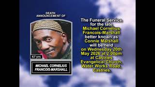 Michael Cornelius Francois-Marshall ~ Short Obituary