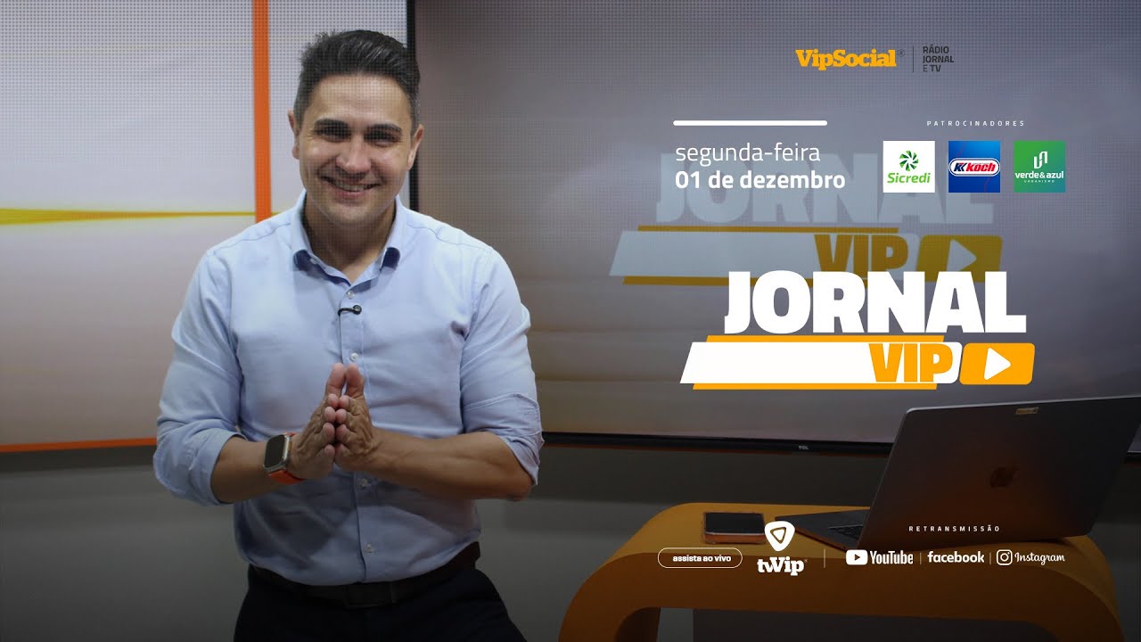 Jornal Vip com as informações da região, desta segunda-feira, 01 de dezembro