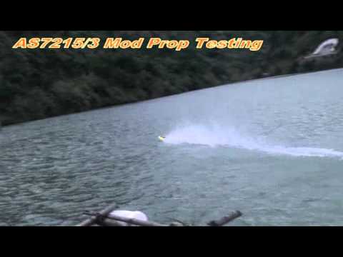 Arrow Shark RC Boat Prop- AS7215/3 Mod Prop Testing