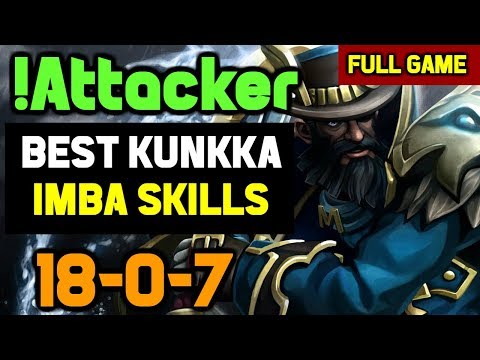 !Attacker BEST KUNKKA Imba 5Head Plays with his Favorite Hero
