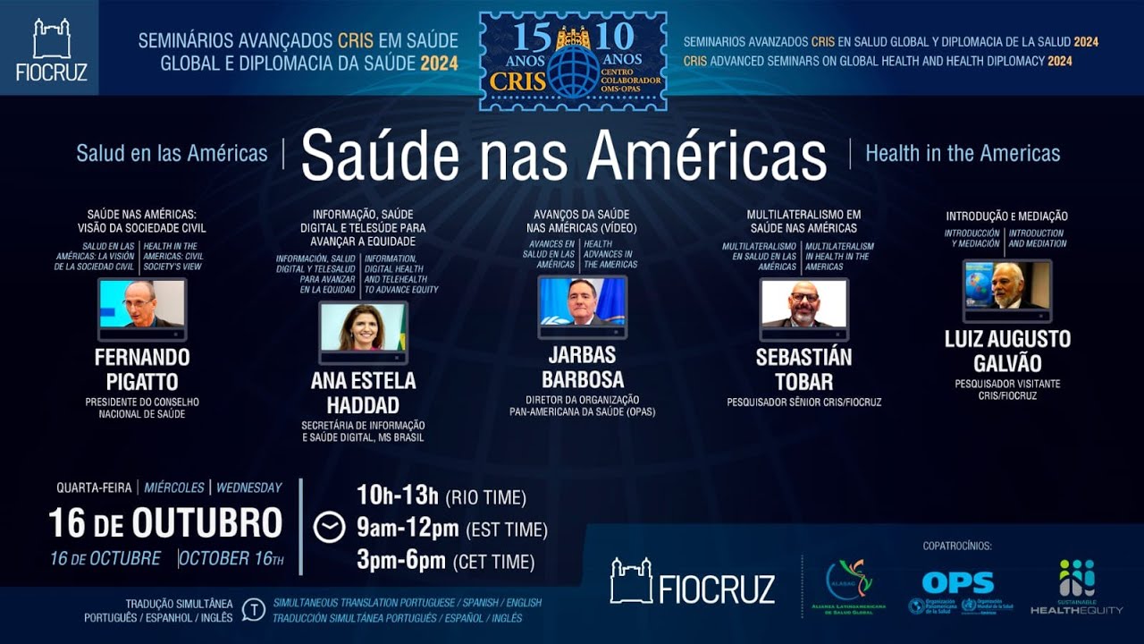 268 - Seminários Avançados CRIS 2024 - "Saúde nas Américas"