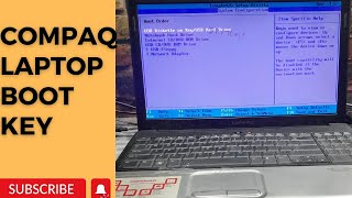 compaq boot menu key | compaq laptop boot from usb