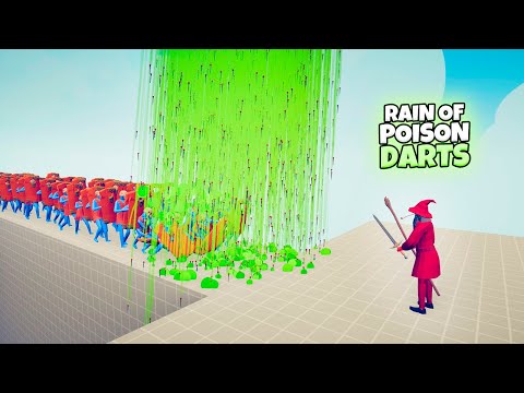 RAIN OF POISON DARTS WIZARD vs EVERY FACTION | TABS Totally Accurate Battle Simulator Gameplay