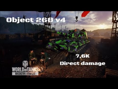Object 268 v4 in Bahía del pescador: 7,6K direct damage :Wot console - World of Tanks
