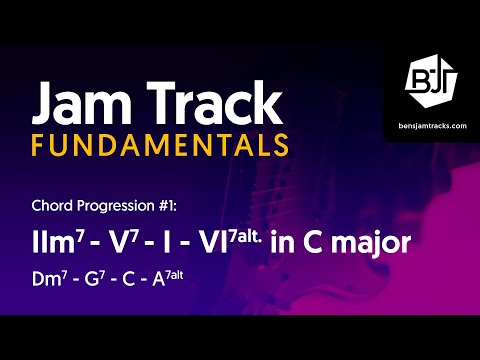 IIm7 - V7 - I - VI7alt. Jam Track in C major - BJTF #1-1