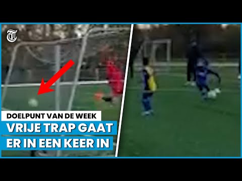 Jeugdspeler scoort op fraaie wijze van afstand