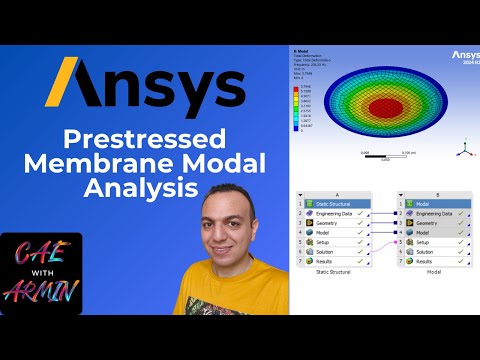 ANSYS Tutorial: Prestressed Membrane Modal Analysis 🎯