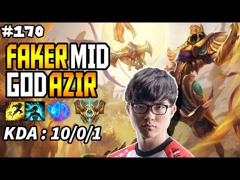 SKT T1 FAKER AZIR VS TALON MID - Korea Challenger Season 8