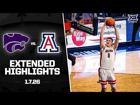 Kansas State vs. #1 Arizona Extended Highlights | 2025-26 Big 12 Men's Basketball