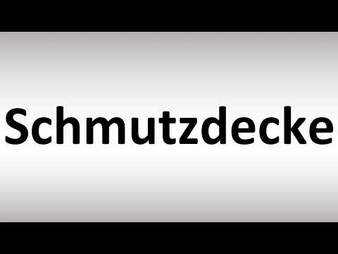 How to Pronounce Schmutzdecke