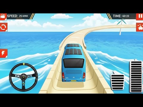 Impossible Offroad Uphill Climb Bus Stunt Racing - Bus Driving Simulator Game - Android Gameplay
