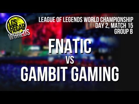 LCS Recap Worlds: Fnatic vs Gambit Gaming - Group B, Match 15 (World Championship 2013)