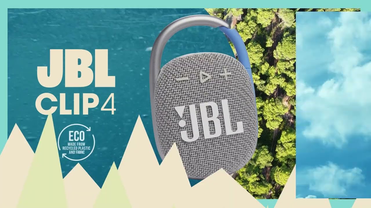 JBL Clip 4 Eco – Altoparlante Impermeabile IP67 Con Moschettone E 10 Ore Di Autonomia, Verde