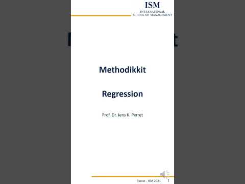 Methodikkit Statistik - Was ist Regression und welche Ansätze gibt es?