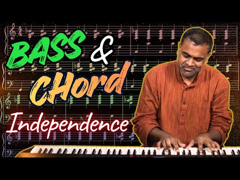 Piano Hand Independence Exercise with Funky Bass 𝄢 & Chords 𝄞