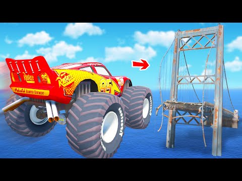 Testing CARS vs BROKEN BRIDGE in GTA 5!