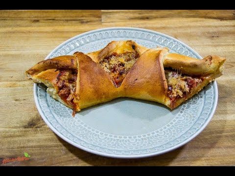 Pizzaring - Pizza Sonne - z.B. für Silvester oder Party - Rezept und Anleitung - Natürlich Lecker