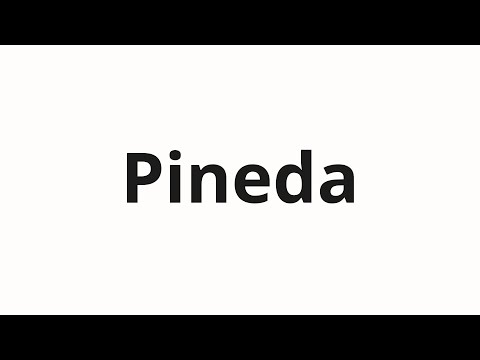 How to pronounce Pineda