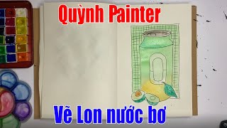 Quỳnh Painter hướng dẫn mọi người vẽ Lon nước bơ