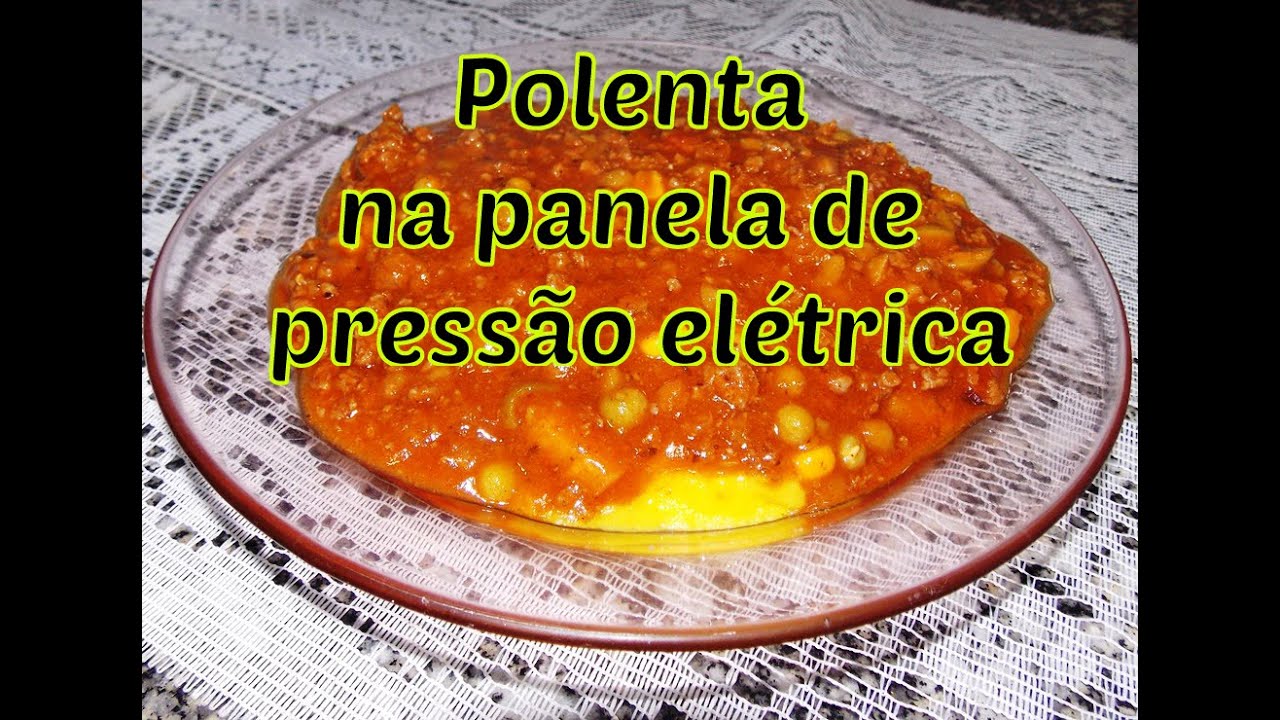Polenta na panela de pressão elétrica + molho de carne moída (bolonhesa)