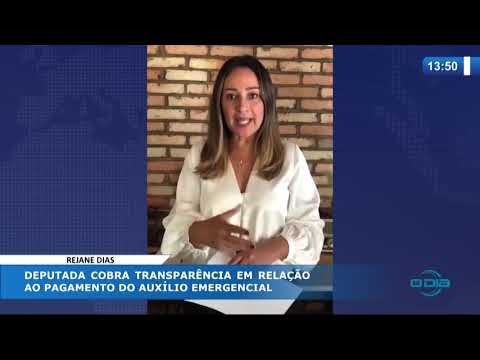 O DIA NEWS 23 04 20  Deputada cobra transpareÌ‚ncia em relacão ao pagamento do auxiÌlio emergen