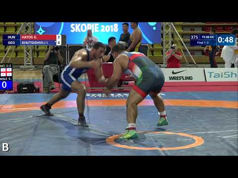 GOLD FS - 88 kg: G. HATOS (HUN) v. I. KHUTSISHVILI (GEO)