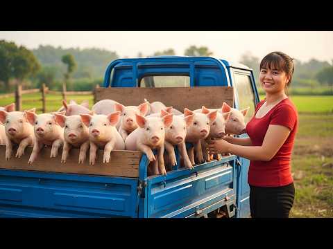 REWIND TIMELAPSE — Selling 20 Piglets! Full 3-Wheeled Truck Transport to Market