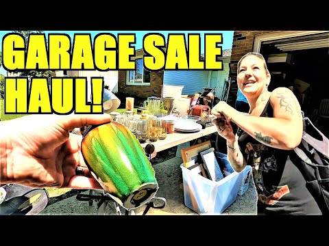 Ep500:  GARAGE SALE HAUL! 😯 WE LOADED UP ON DEALS AT THESE 2 YARD SALES!  #shopwithme #thrifting