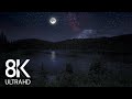 10 HRS Of Nighttime Nature Soundscapes Lake Waves Cicadas Crickets 8K Enchanting Night