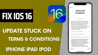 Fix IOS 16 Update Stuck On Terms and Conditions On iPhone iPad iPod