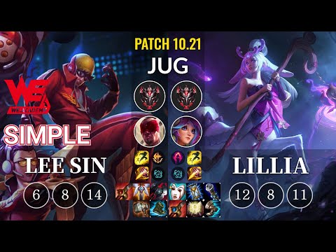 WEA Simple Lee Sin vs Lillia Jungle - KR Patch 10.21