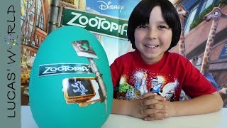 GIANT ZOOTOPIA Play-Doh Surprise Egg with Disney Toys, LEGO, RARE Figures and BIG SURPRISES