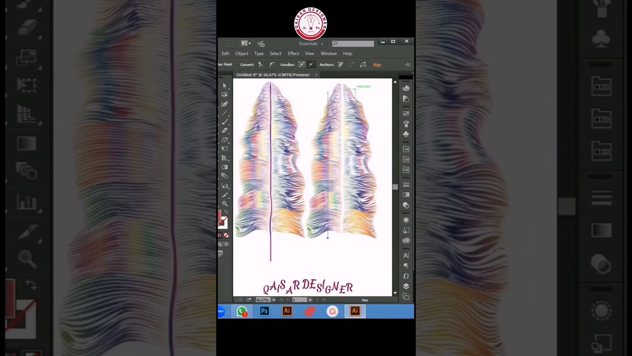 Colorful Feather Art Design | Adobe illustrator | 2023