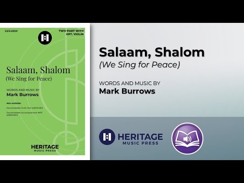Salaam, Shalom (We Sing for Peace) (Two-part) | Mark Burrows