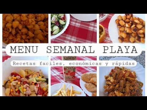 🥑 MENU SEMANAL EN LA PLAYA 🌊 Recetas fáciles, económicas y rápidas 😊👍