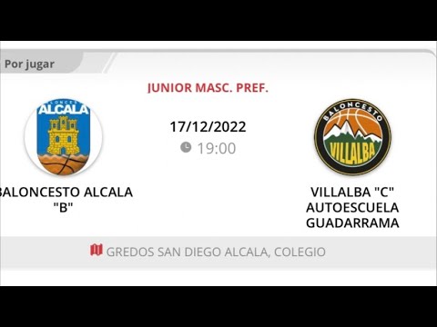 Junior masc C BALONCESTO ALCALÁ - VILLALBA AUTOESCUELA GUADARRAMA