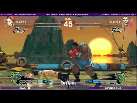 Epic Khaos May SSF4 Singles Round Robin - Sam B (CAM) vs Afrocole (BOX)