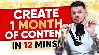 Batch content - 1 MONTH of content in ONLY 12 mins!