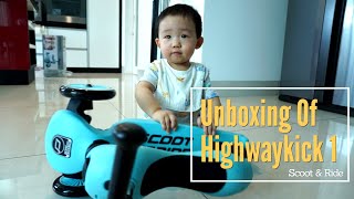 The Unboxing of Scoot & Ride Highwaykick 1 2-in-1 kickboard/ kickboard with a seat | Clever Mobility
